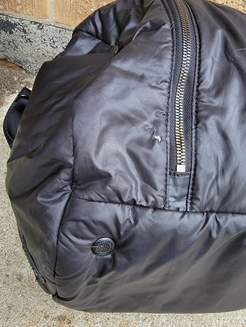 Caraa Remus Black Nylon Leather Large Duffle - Picture 10 of 16